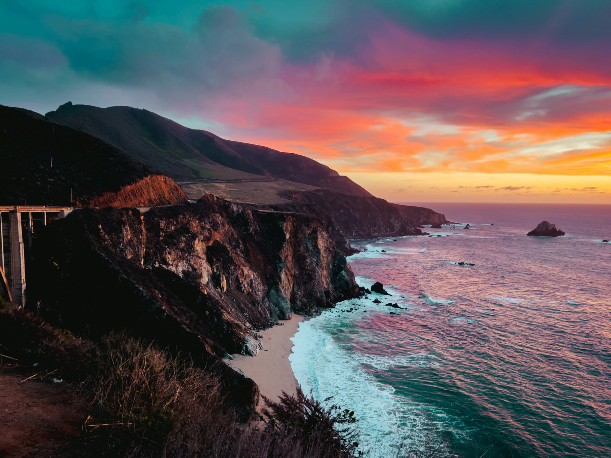 Mountains at sunrise